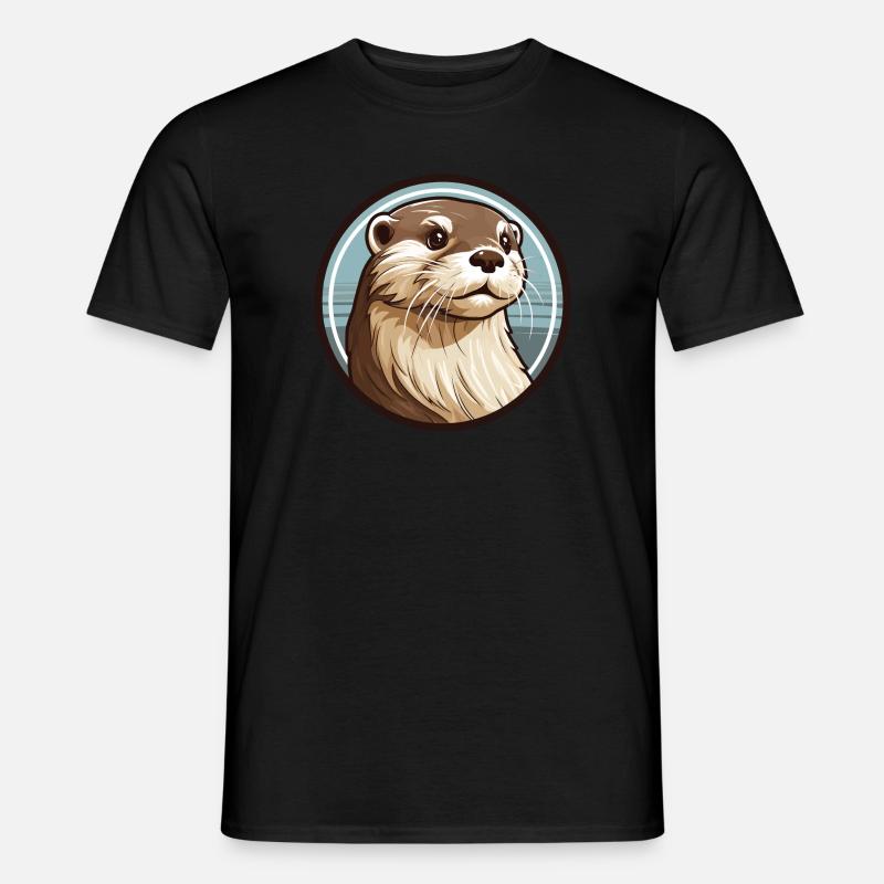 Otter Otter Tier Otter - Männer T-Shirt - Schwarz