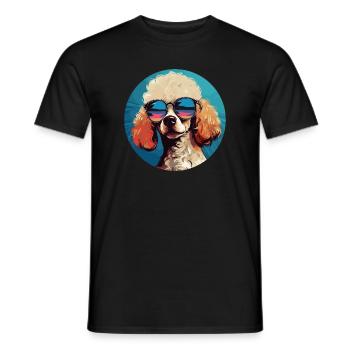 Pudel Hundeliebhaber Hundebesitzer Haustier Pudel - Männer T-Shirt - Schwarz - Vorne - AI Model Male 178 light (178cm)