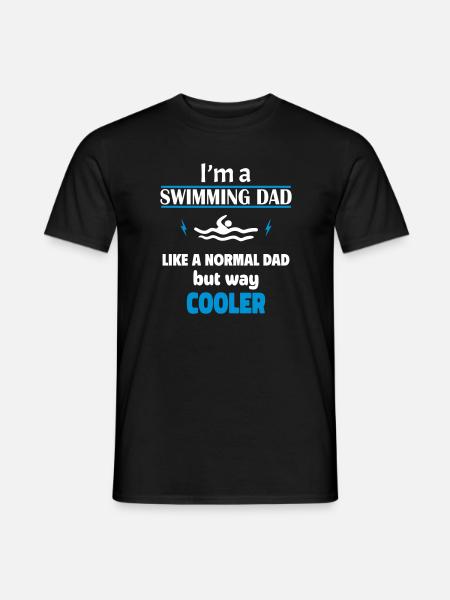 Ich bin ein Schwimm Papa - Männer T-Shirt - Schwarz