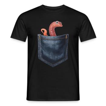 Wurm - Männer T-Shirt - Schwarz - Vorne - AI Model Male 178 light (178cm)