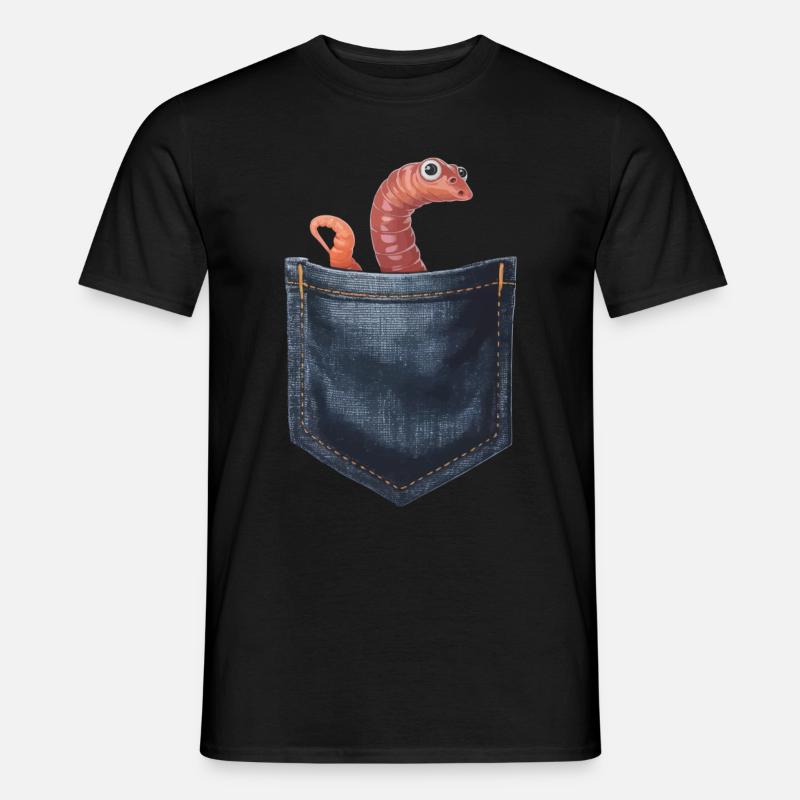 Wurm - Männer T-Shirt - Schwarz