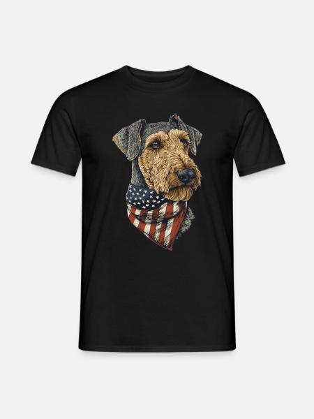 Airedale Terrier - Männer T-Shirt - Schwarz