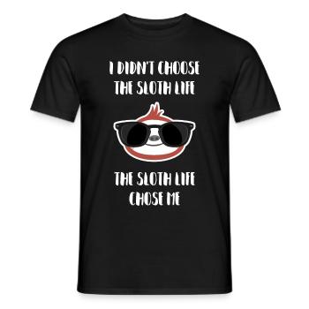The Sloth Life Chose Me - Cool Fautier Gift - Men's T-Shirt - black - Front - AI Model Male 178 light (178cm)