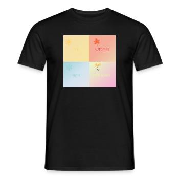 T-shirt 4 saisons - T-shirt homme - noir - Devant - AI Model Male 178 light (178cm)