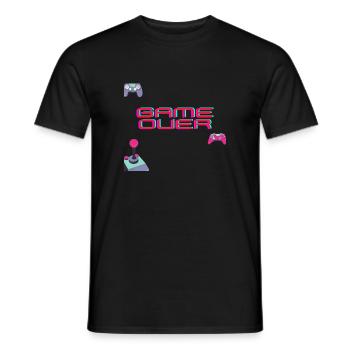 Game Over - Männer T-Shirt - Schwarz - Vorne - AI Model Male 178 light (178cm)