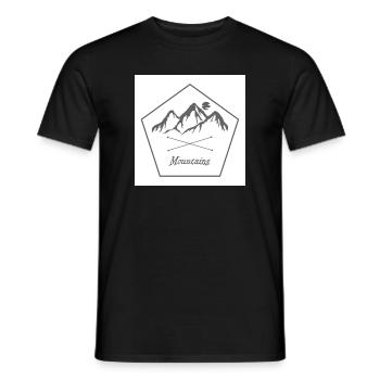 Mountains - Männer T-Shirt - Schwarz - Vorne - AI Model Male 178 light (178cm)