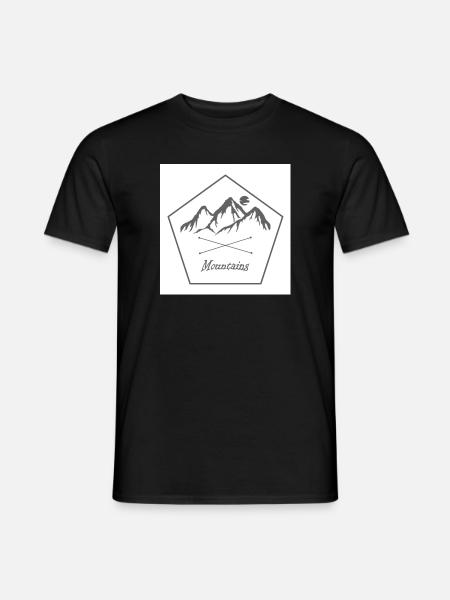 Mountains - Männer T-Shirt - Schwarz