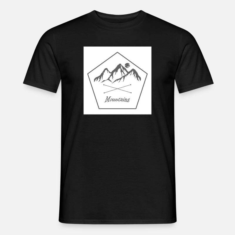 Mountains - Männer T-Shirt - Schwarz