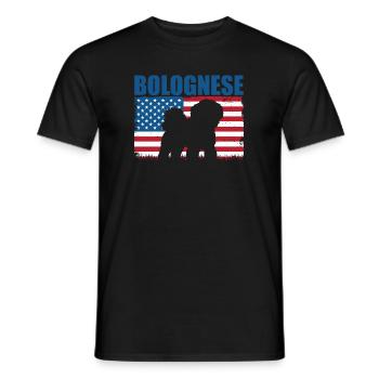 Bologneser Hunde Dad Dog Mom | Bologneser - Männer T-Shirt - Schwarz - Vorne - AI Model Male 178 light (178cm)