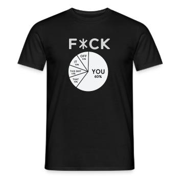 F*ck Fuck - Men's T-Shirt - black - Front - AI Model Male 178 light (178cm)