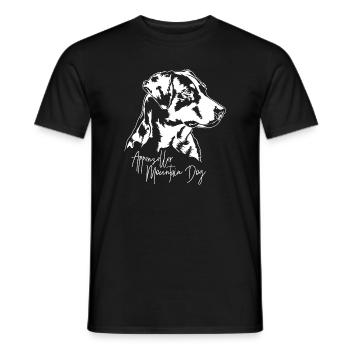 Appenzeller Mountain Dog Portrait Hunde Wilsigns - Männer T-Shirt - Schwarz - Vorne - AI Model Male 178 light (178cm)