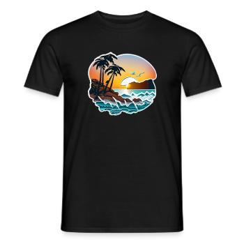 california 24 - Männer T-Shirt - Schwarz - Vorne - AI Model Male 178 light (178cm)