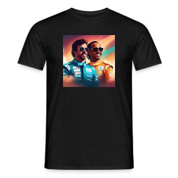 F1 AI interpretation - Men's T-Shirt - black - Front - AI Model Male 178 light (178cm)