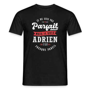 Adrien Parfait Cadeau prenom adrien - T-shirt homme - noir - Devant - AI Model Male 178 light (178cm)