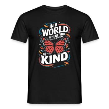 Schmetterling Monarchfalter Bunt Schmetterlinge - Männer T-Shirt - Schwarz - Vorne - AI Model Male 178 light (178cm)