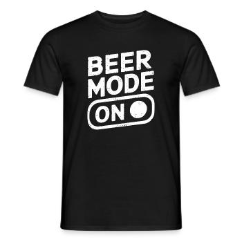 Beer Mode On Beer Saying - Men's T-Shirt - black - Front - AI Model Male 178 light (178cm)