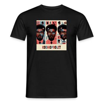 CosmoProlet = citizen of the world without chichi - Men's T-Shirt - black - Front - AI Model Male 178 light (178cm)