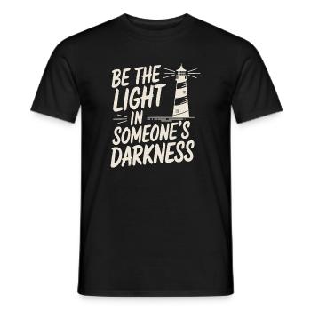 Lighthouse Motivational Saying - Positive Thinking - Men's T-Shirt - black - Front - AI Model Male 178 light (178cm)