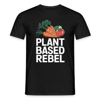 Végétarien Végétalien Végétarien Végétarien - T-shirt homme - noir - Devant - AI Model Male 178 light (178cm)