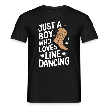 Line Dancing Dancing Dancers - Men's T-Shirt - black - Front - AI Model Male 178 light (178cm)