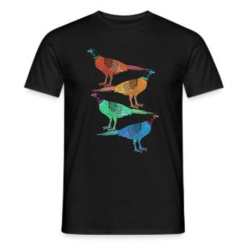 Pheasant Hunting Hunting Hunting Pheasant - Men's T-Shirt - black - Front - AI Model Male 178 light (178cm)