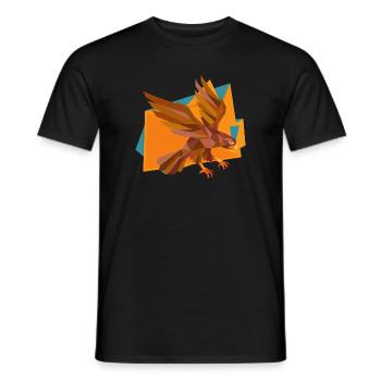 Peregrine Falcon Hawk Bird Wildlife Eagle - Men's T-Shirt - black - Front - AI Model Male 178 light (178cm)