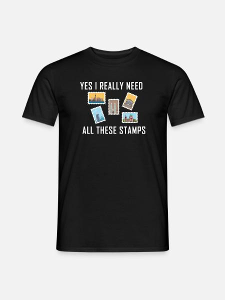 Stamp collecting - Men's T-Shirt - black