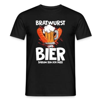 Bratwurst en cadeau - T-shirt homme - noir - Devant - AI Model Male 178 light (178cm)