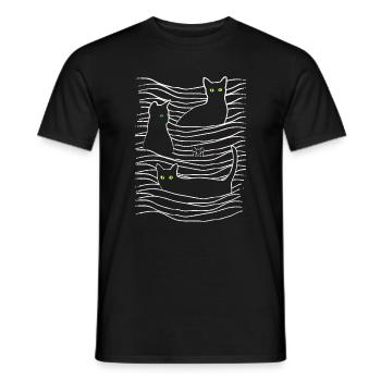 Katzen | Katzenaugen | Katze & Maus - Männer T-Shirt - Schwarz - Vorne - AI Model Male 178 light (178cm)