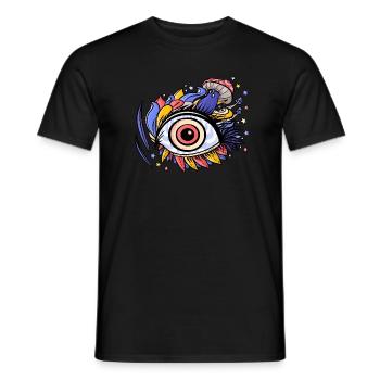 Auge Psychedelisch - Männer T-Shirt - Schwarz - Vorne - AI Model Male 178 light (178cm)