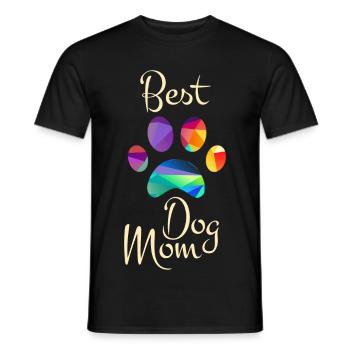 Best Dog Mom Funny Cool Dog Lover - T-shirt homme - noir - Devant - AI Model Male 178 light (178cm)