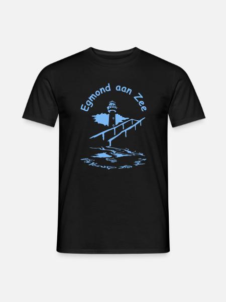 Egmond aan Zee Leuchtturm - Männer T-Shirt - Schwarz