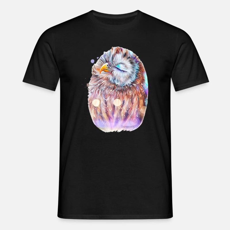 Eule - Männer T-Shirt - Schwarz