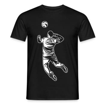 Volleyballspieler - Männer T-Shirt - Schwarz - Vorne - AI Model Male 178 light (178cm)