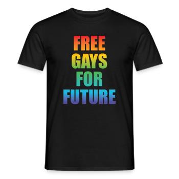 LGBT Free Gays pour Future Rainbow Gay Queer - T-shirt homme - noir - Devant - AI Model Male 178 light (178cm)