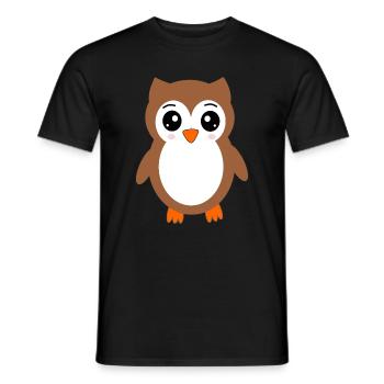 braune Eule Vogel Vogelschutz - Männer T-Shirt - Schwarz - Vorne - AI Model Male 178 light (178cm)