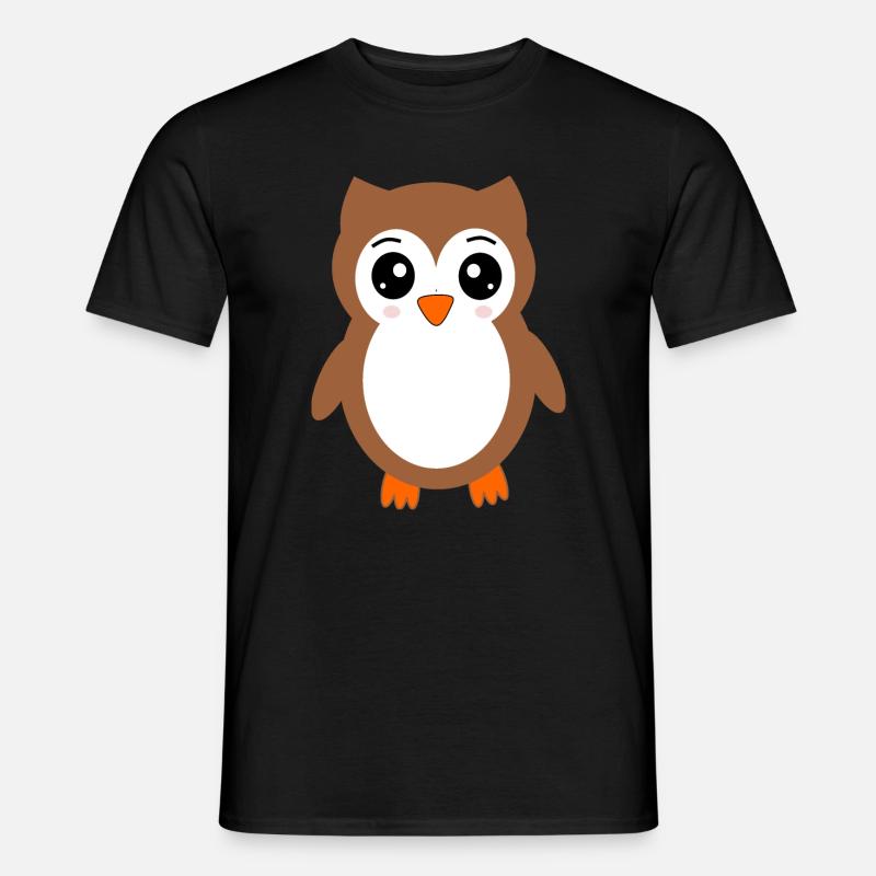 braune Eule Vogel Vogelschutz - Männer T-Shirt - Schwarz