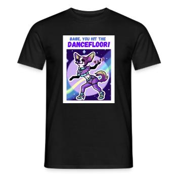 Chihuahua Babe, you hit the Dancefloor - Men's T-Shirt - black - Front - AI Model Male 178 light (178cm)
