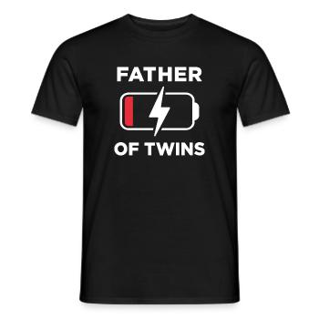 Vater von Zwillingen - Männer T-Shirt - Schwarz - Vorne - AI Model Male 178 light (178cm)
