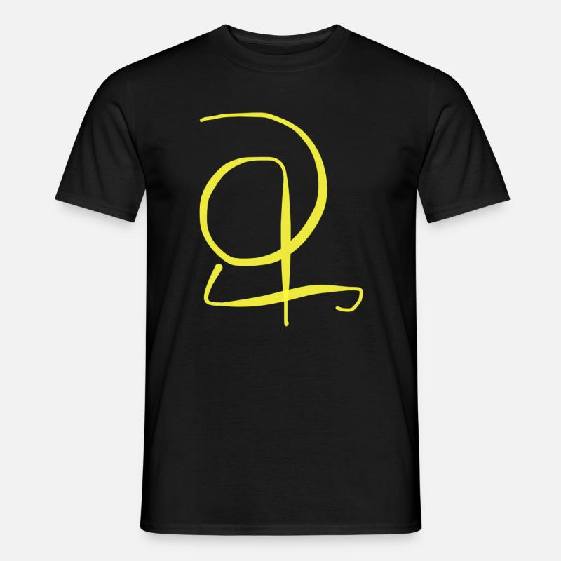 Lustiger Buchstabe A - Männer T-Shirt - Schwarz