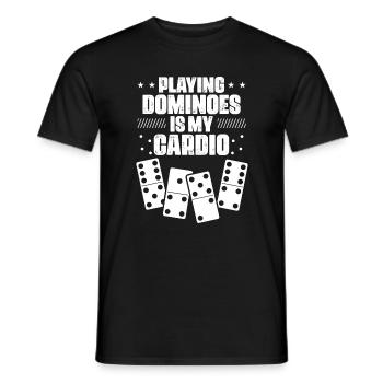 Domino Spiel Design - Männer T-Shirt - Schwarz - Vorne - AI Model Male 178 light (178cm)