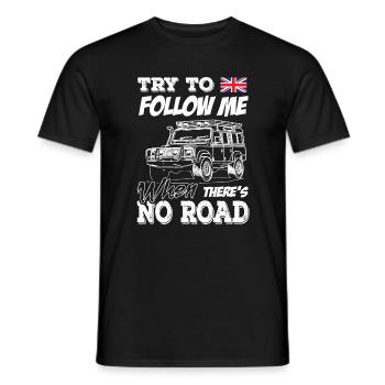 Landy essaie de me suivre quand il n’y a pas de route - T-shirt homme - noir - Devant - AI Model Male 178 light (178cm)