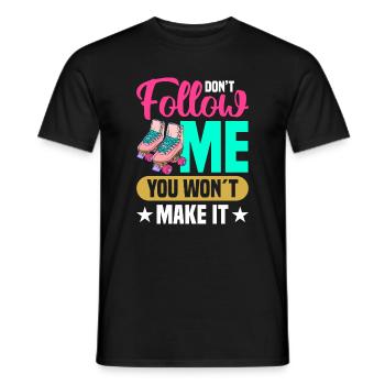 design de patins à roulettes - T-shirt homme - noir - Devant - AI Model Male 178 light (178cm)