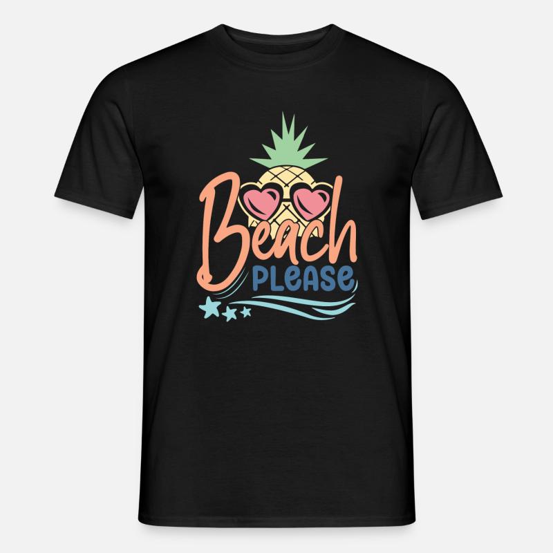 Strand bitte - Männer T-Shirt - Schwarz