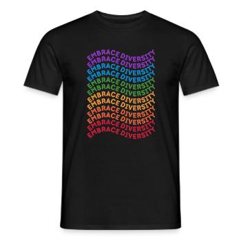Embrasser la diversité - T-shirt homme - noir - Devant - AI Model Male 178 light (178cm)