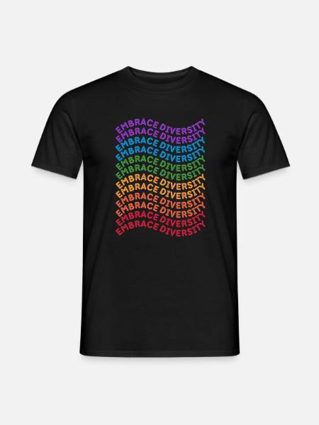 Embrasser la diversité - T-shirt homme - noir