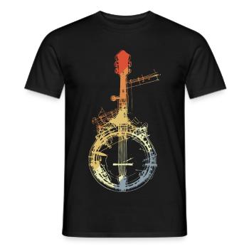 Banjo Croquis Look Vintage - T-shirt homme - noir - Devant - AI Model Male 178 light (178cm)