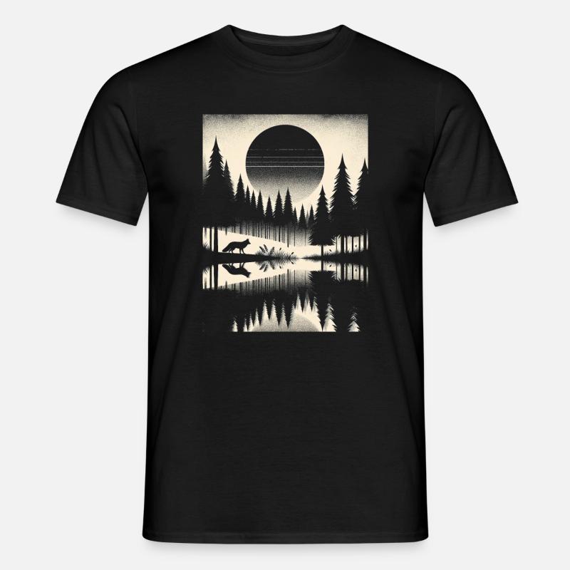 FUCHS IM WALD - Männer T-Shirt - Schwarz