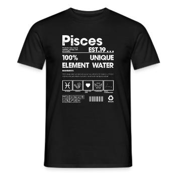 Fische Wasser Element Kunst - Männer T-Shirt - Schwarz - Vorne - AI Model Male 178 light (178cm)