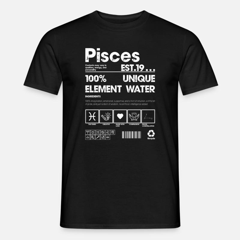 Pisces Water Element Art - Men’s T-shirt - black